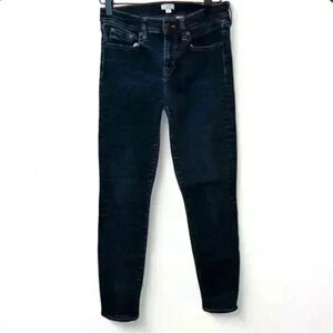 J. Crew Women's Size 26 Dark Wash Mid Rise Skinny Jeans Blue